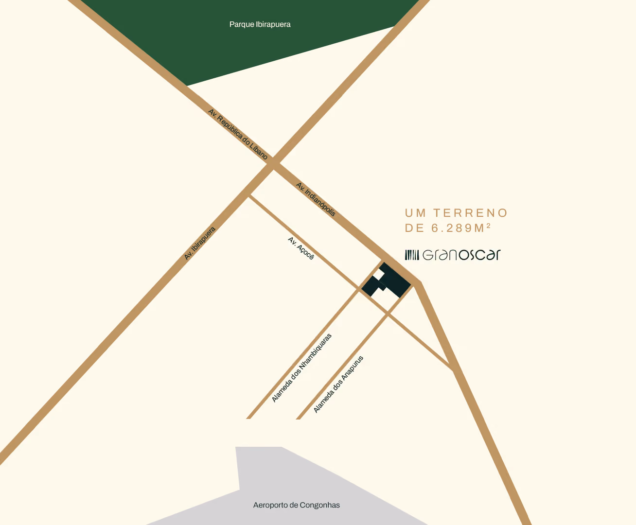 Mapa Granoscar Ibirapuera, Indianópolis